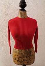 Haut maille rouge manche