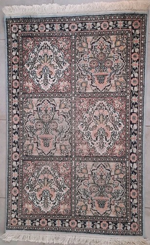 Tapis indien vintage fait main - vintage,