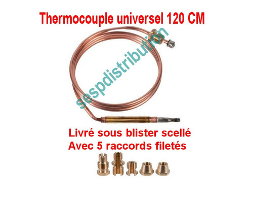 Thermocouple universel 120 - , cm