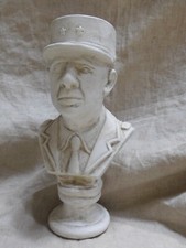 BUSTE EN PLATRE GENERAL DE GAULLE 26cm  DE HAUT