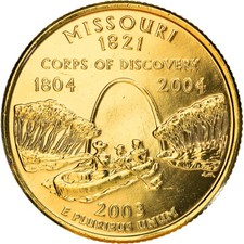 [#381122] Pièce de monnaie, États-Unis, Missouri, Quarter, 2003, U.S. Mint, MS(63), or 