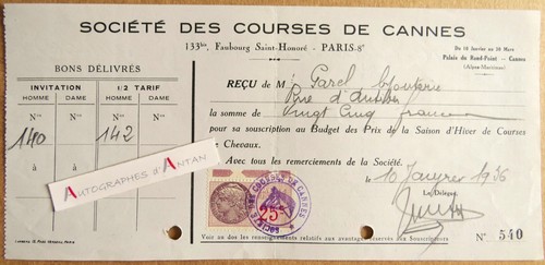 Société des courses de - ●,
