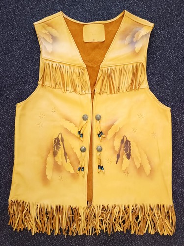 Gilet franges cuir - à,