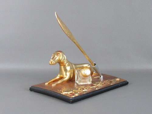 Calameau statue bois - en, chien