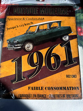 PLAQUE ANTIC LINE    🎁CITROEN 3 CV - 1961 - 28 X 22 CM 🎁