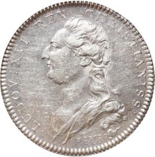 X3887 Rare Jeton Louis XV 1770 Secretaires du Roi Abeilles Argent SUP AU