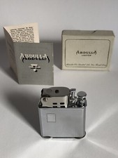 Superbe RARE ancien BRIQUET ABDULLA ART DECO boîte + notice NEUF jamais utilisé 