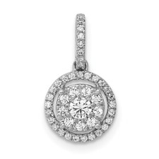 14k or Blanc Solitaire Diamant