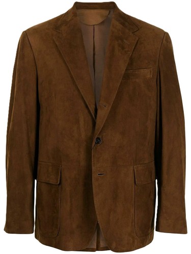 Blazer cuir daim marron - en,