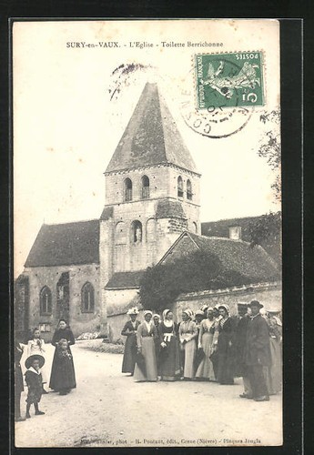 Cpa sury vaux - cpa, l´eglise