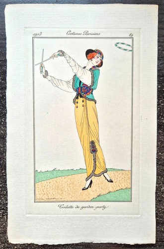 Victor lhuer pochoir - lhuer, mode
