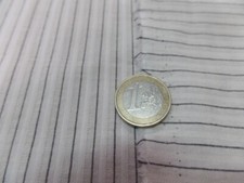 coton fin blanc cassé et noir a rayures brodées