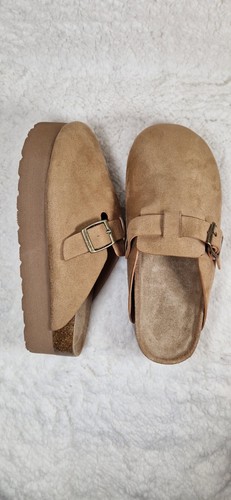 Mules caramel compensées - mules,