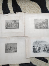 ANCIEN LOT DE GRAVURES NAPOLEON BATAILLES DE ST GEORGES MONDOVI FRENCH ANTIQUE