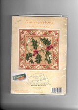 broderie 1/2 point de croix kit houx et gui