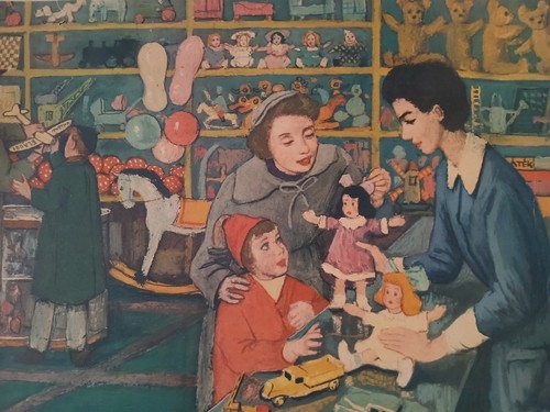 1959 magasin jouet - magasin, affiche