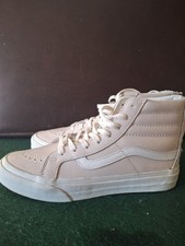 VANS Montantes Simili Cuir femme Pointure 37.Beige Rosé.Zip Arrière. 