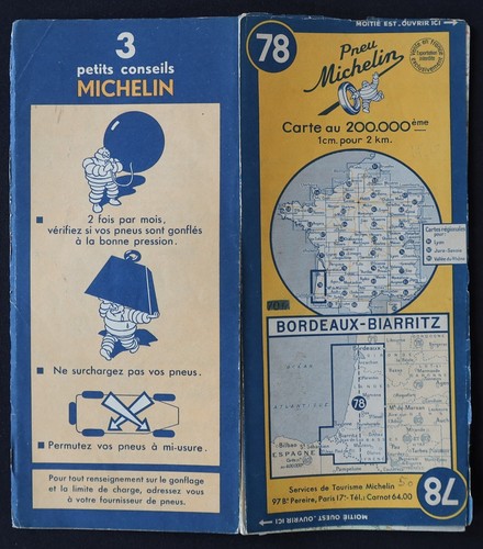 Carte michelin bordeaux - carte, 78