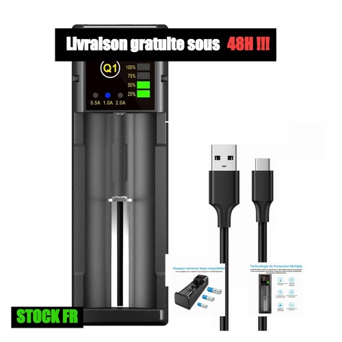 Chargeur batterie 18650 - batterie,