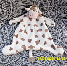 ?KIMBALOO LA HALLE BRIOCHE DOUDOU VACHE CREME TACHE MARRON TETE ROSE 35CM TTBE