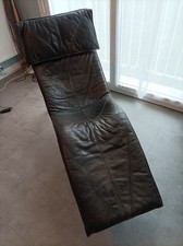 chaise longue année 80 cuir
