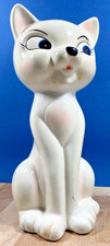 Ancienne grande tirelire chat en céramique Vintage