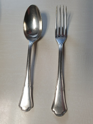 Ancien fourchette cuillere - , +