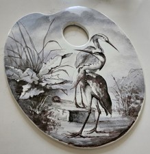 Creil  & Montereau, superbe palette en faïence fine signée. 19 ème 