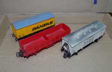 HORNBY HO AcHo + FOBBI + LIMA LOT WAGON DE MARCHANDISE HO A RESTAURER