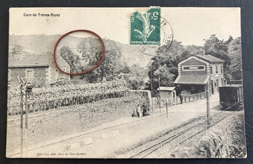 Cpa trèves burel gare - 69,