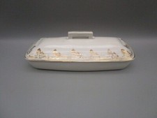 Porte-savon couvert ancien en faïence de Nimy