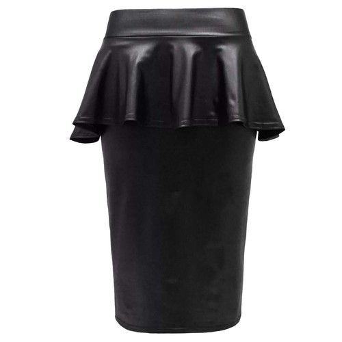 Jupe femme frill - peplum, pu
