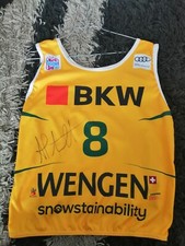 BAVOIR DE SKI ALPIN SIGNÉ DOSSARD ALEXIS PINTURAULT FRANCE WENGEN 13.01.2023