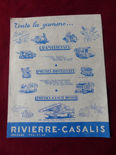 prospectus catalogue agricole :  gamme PRESSE  RAMASSEUSE /  RIVIERRE CASALIS