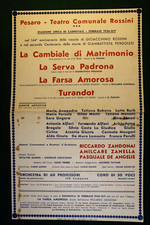 Affiche Théâtre Communal Rossini Pesaro 1936 Opéra Lyrique