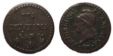 1  Centime /  "Dupré" /  An 7 /  1798 /  A  / Paris / Directoire