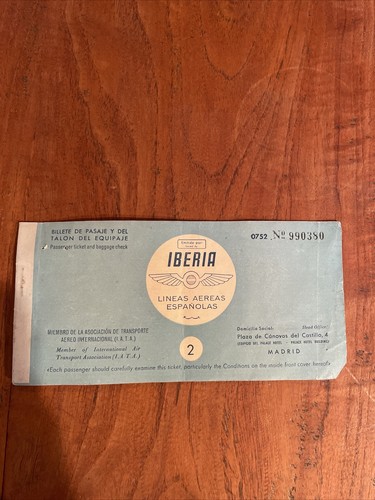 Ancien billet avion iberia - billet,