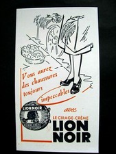  Ancien Buvard Lion Noir