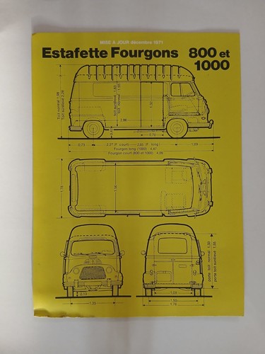 Estafette fourgons 800 1000 - et,