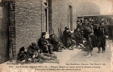 CPA  -  Troupes Belges au repos après la Retraite d'Anvers GRANDE GUERRE 1914-15