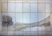 Carte géographique de voyage 1/50 000 - ALGERIE Française - TIPAZA - 70x52 cm