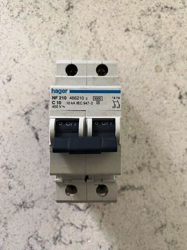 Disjoncteur hager 10a - 2p,