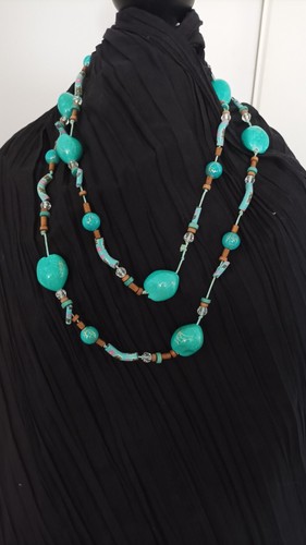 Sautoir collier long perles - collier,