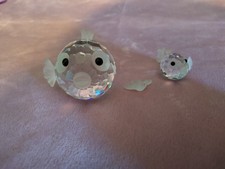 swarovski figurines Cristal Lot 2 Poissons Globe 