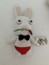 Peluche Lapin Crétin Ubisoft – Romantique / Plage – Rose & Tenue Rouge