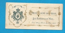image pieuse Coeur sacré de Jésus jai confiance en vous Mai 1916 fleur séchée