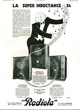 Publicité ancienne poste Radiola 1933 issue de magazine