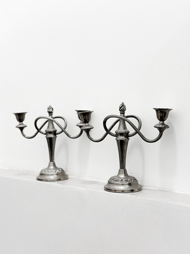 Paire chandeliers métal - en,