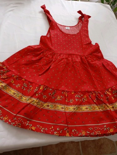 Robe tissu provençal - robe, rouge