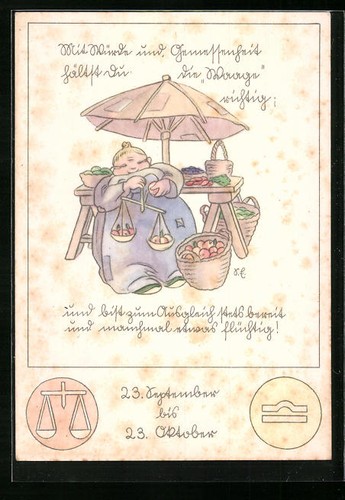 Carte postale signe - , du